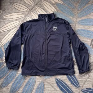 Vintage USA Olympic Committee Zip Up‎ Performance Fleece Men's XXL Made in USA